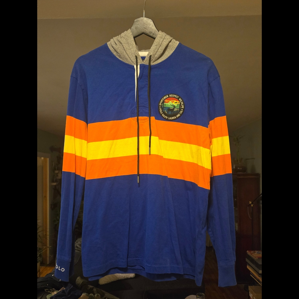 Polo by Ralph Lauren Blue and Orange Hoodie